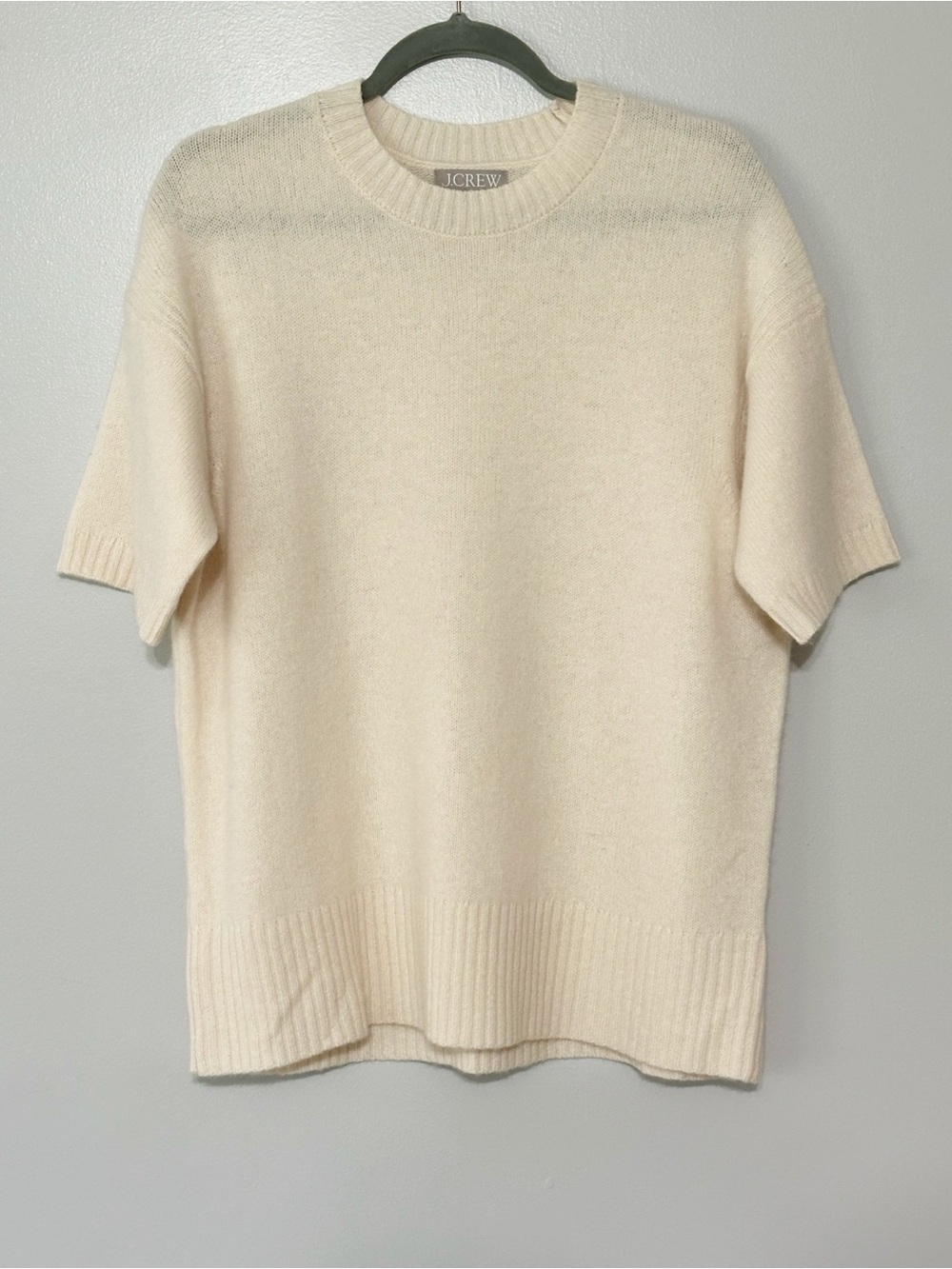 J.Crew‎ Short-Sleeve 100% Lamb Wool Women’s X-Small Oversize T-Shirt Sweater